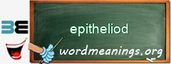 WordMeaning blackboard for epitheliod